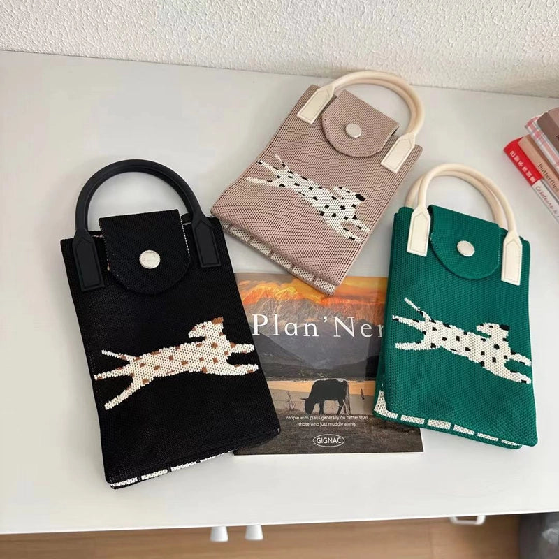 Women's Mini Polyester Animal Streetwear Magnetic Buckle Handbag