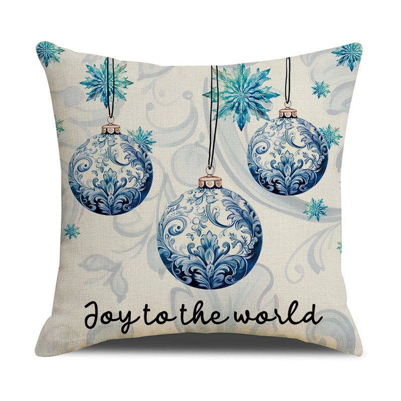 Christmas Vacation Santa Claus Linen Pillow Cases Couch & Sofa Decor