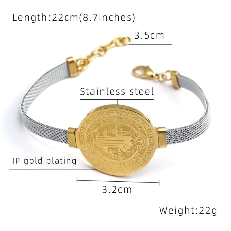 Minimalist Portrait 304 Stainless Steel 18K Gold Plated Bracelets In Bulk