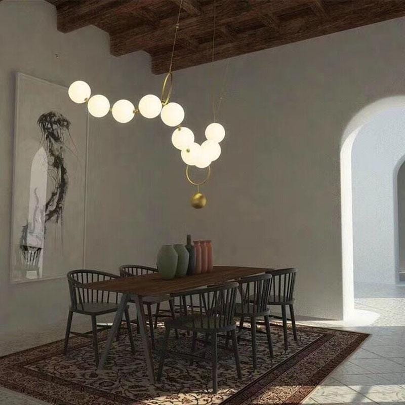 Iris | Frosted Ball Chandelier