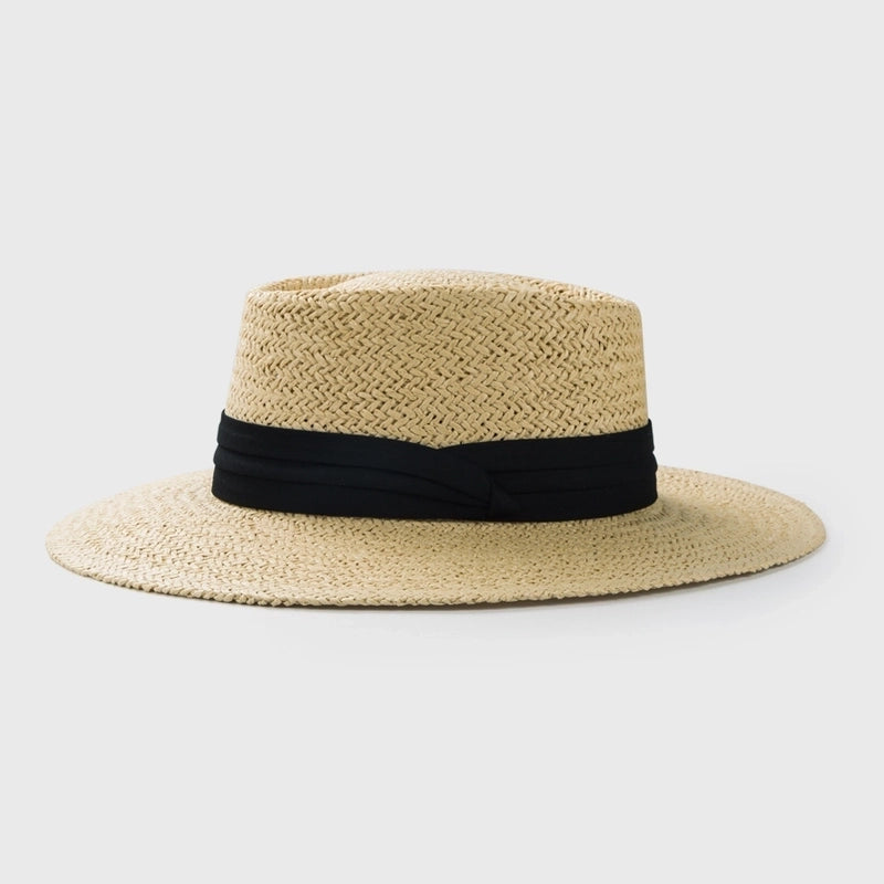 Version Of Straw Woven Concave Top Hat Spring And Summer Sunscreen Sunshade Top Hat