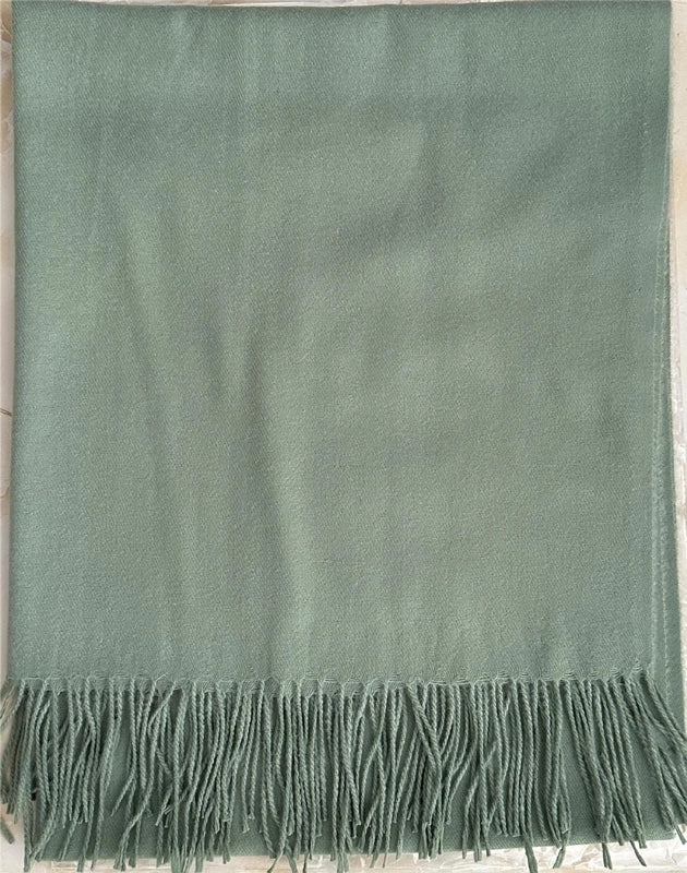Cashmere Solid Color Scarf Women's Autumn And Winter 220g Explosions Barbed Hair Padded Travel Warm Tassel Shawl