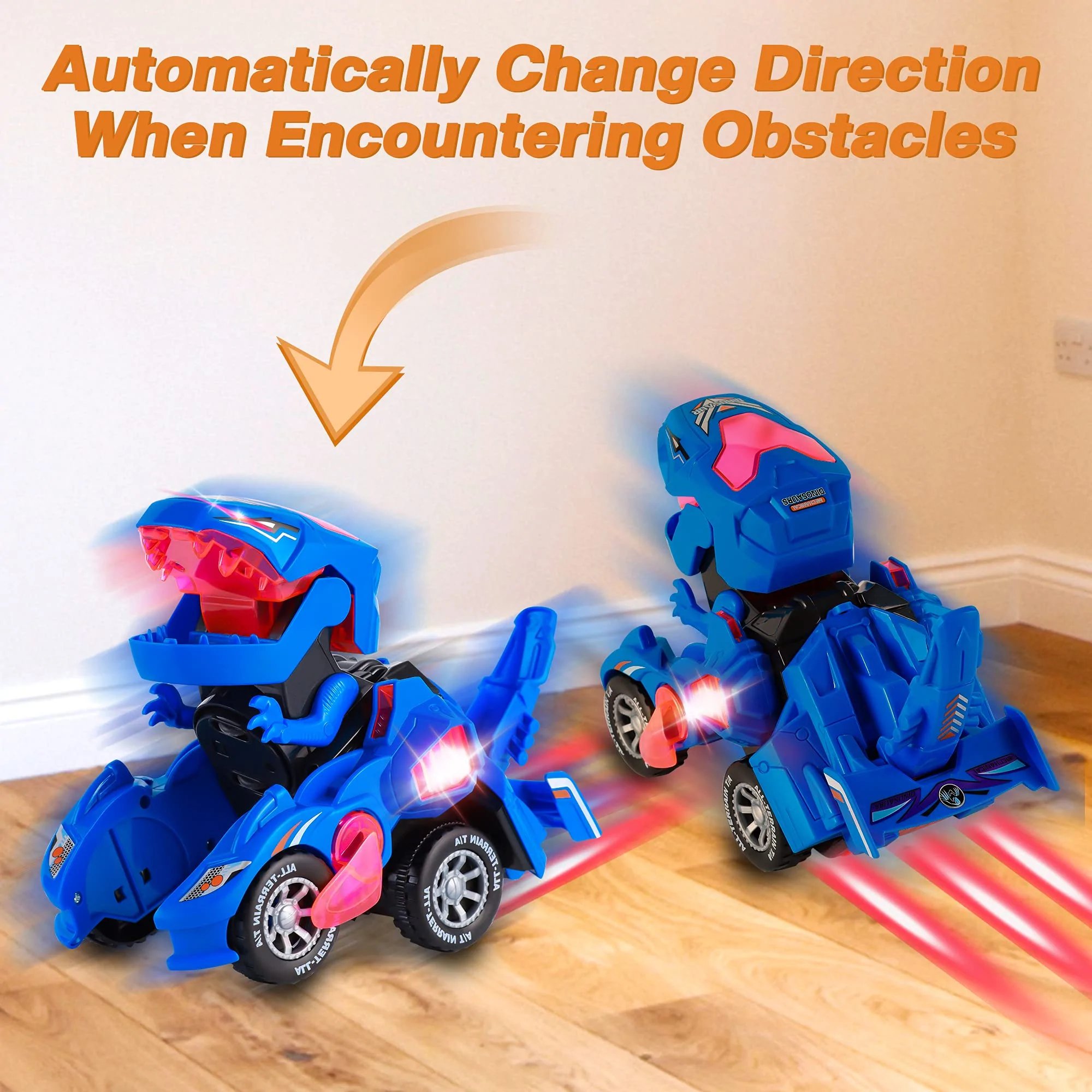 48% OFF 🔥Transforming Dinosaur LED Car✨