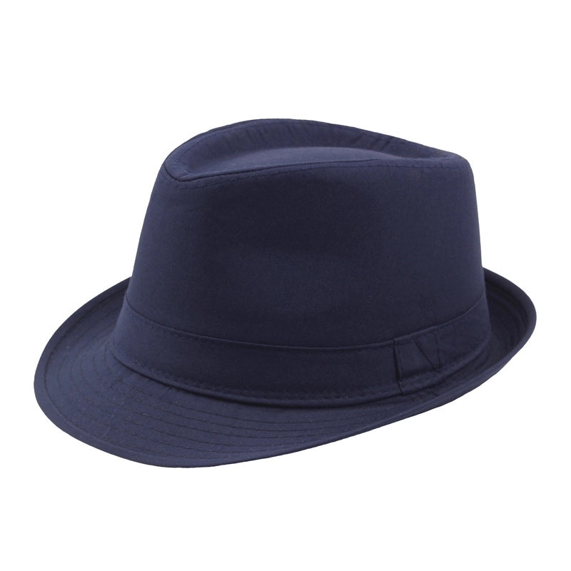 Unisex Basic Minimalist Solid Color Crimping Fedora Hat