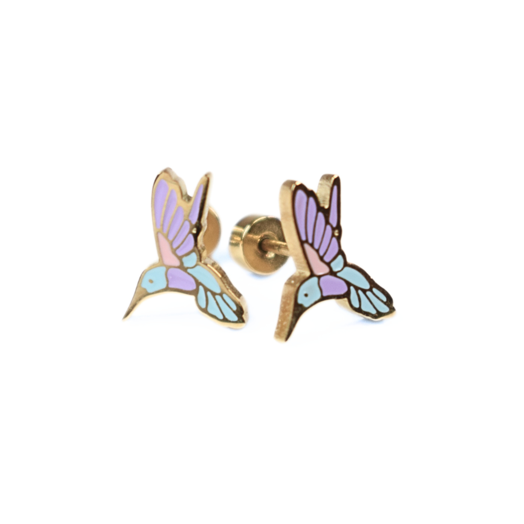 Hummingbird studs - Gold