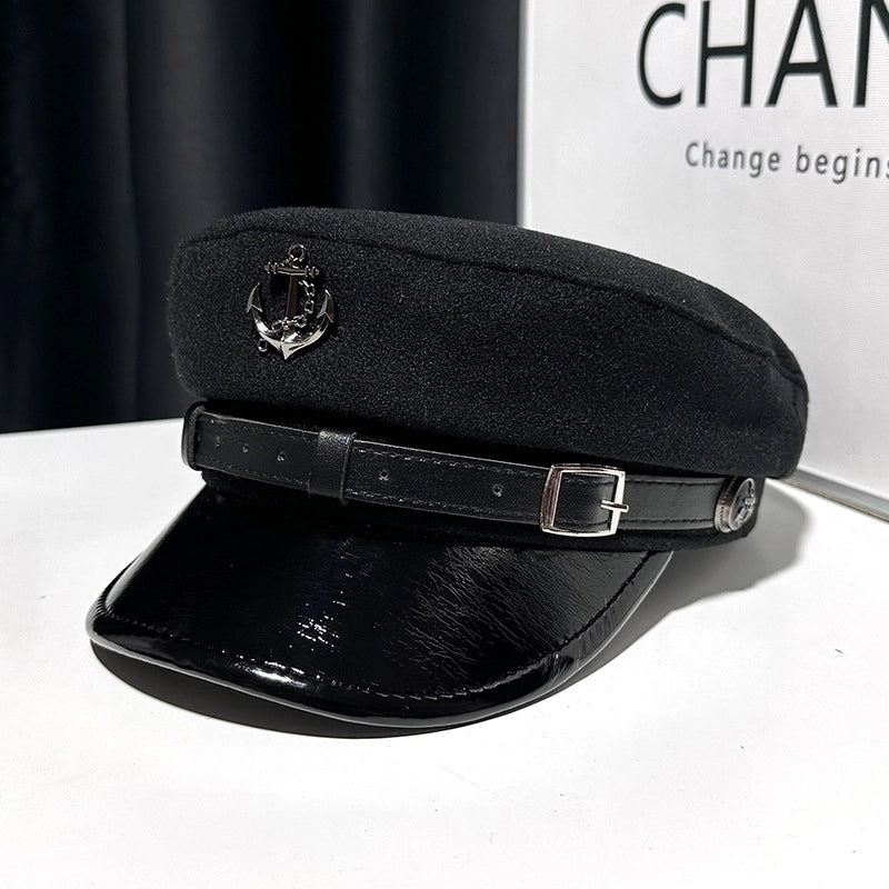 Women's Elegant Basic Minimalist Solid Color Curved Eaves Beret Hat