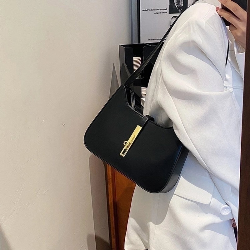 Women's All Seasons Pu Leather Basic Underarm Bag