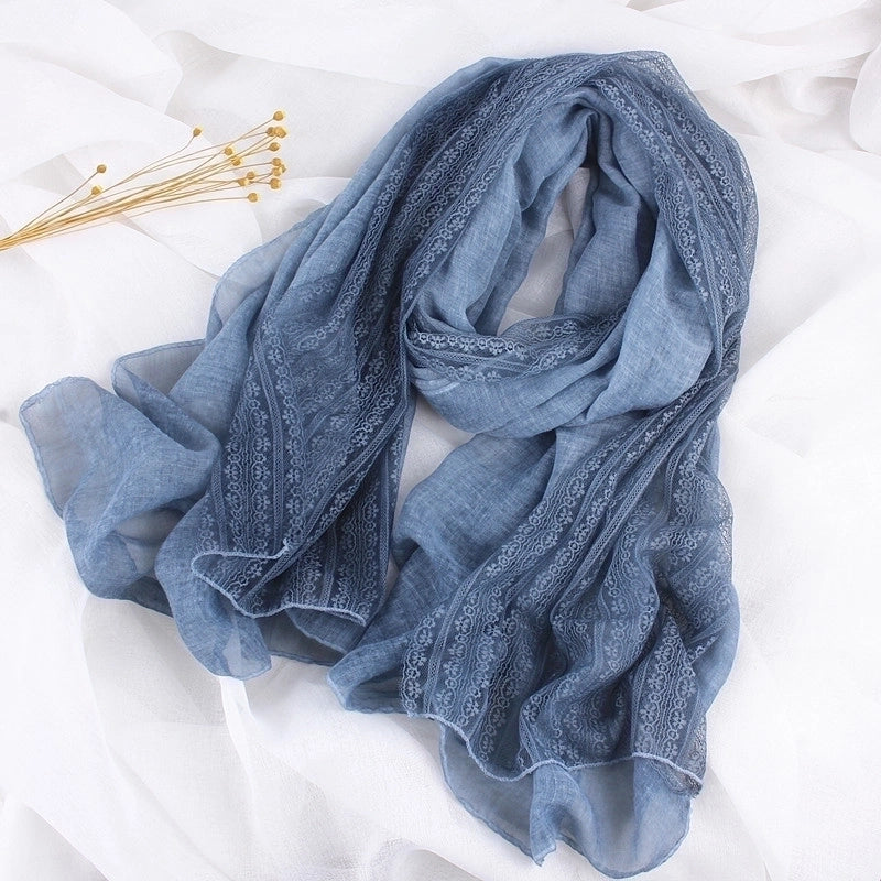 Women's Elegant Solid Color Cotton Scarf