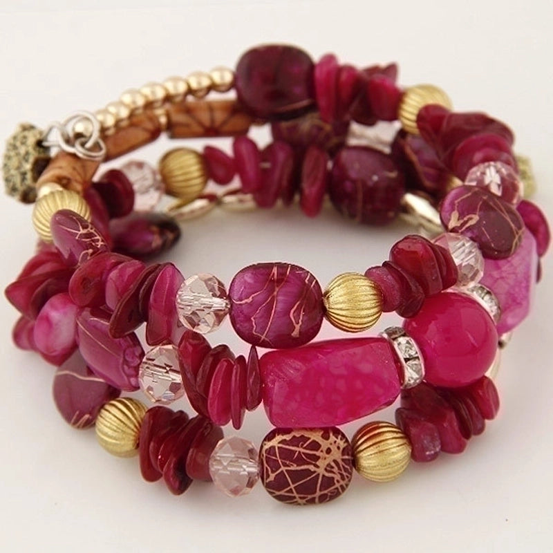 Casual Minimalist Irregular Alloy Gravel Beaded Bracelets