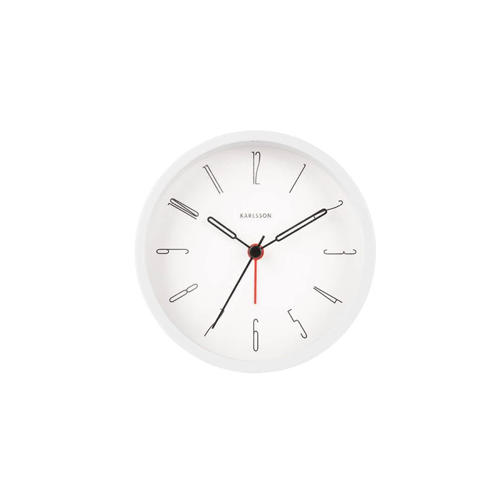 Belle Numbers Alarm Clock - White