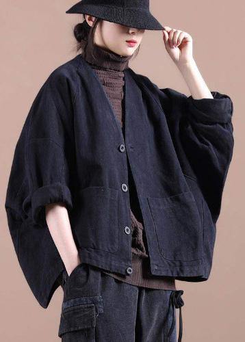 Women V Neck Fine Spring Coat Chocolate Daily Coats