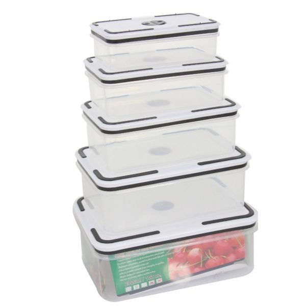 5-in-1 Microwaveable Fridge Food Storage Containers 鈥?Stackable. Airtight & BPA-Free