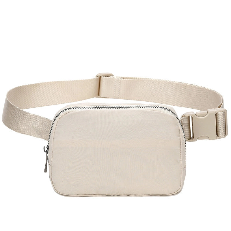 Unisex Basic Classic Style Solid Color Nylon Waist Bags