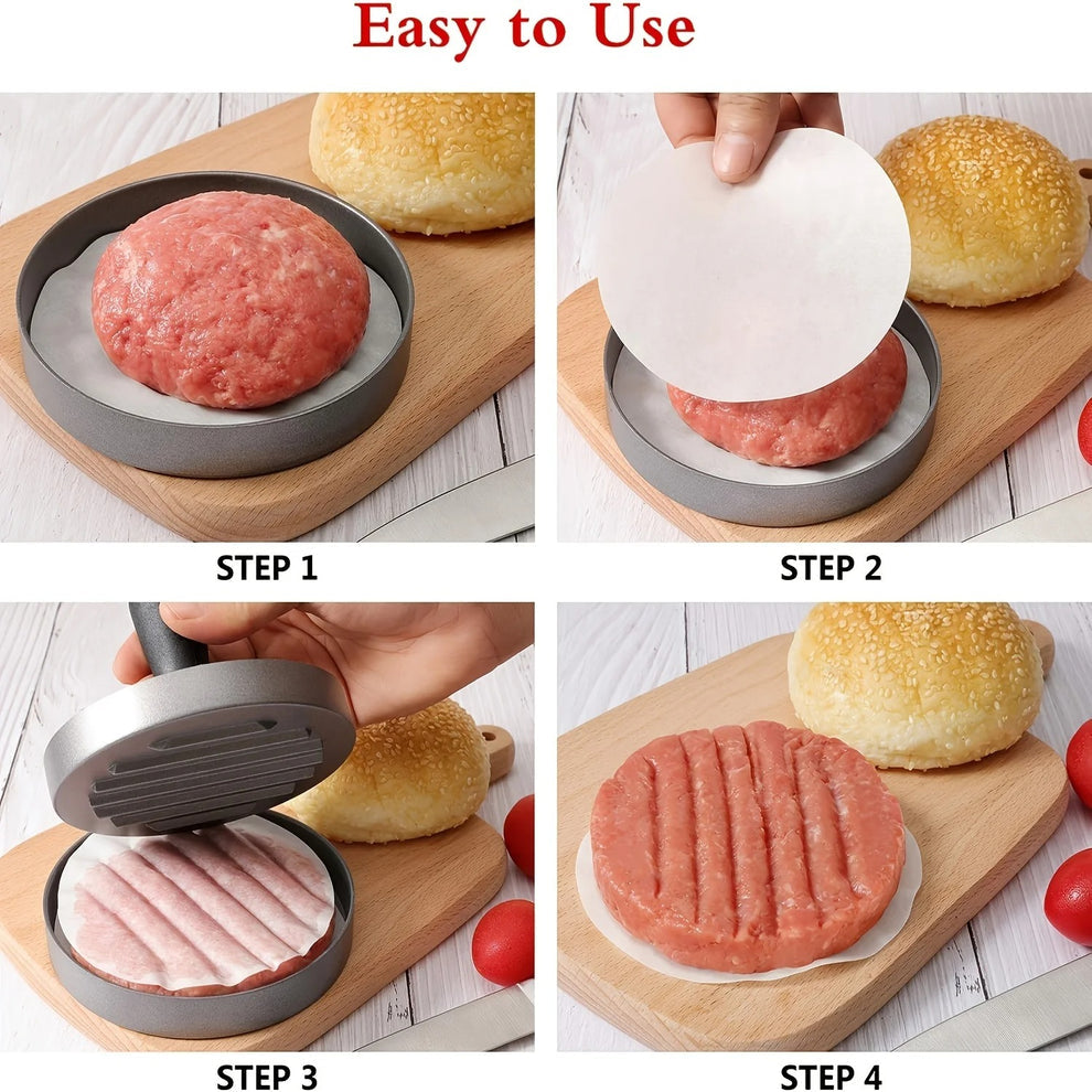 Non-stick Stainless Steel Burger Patty Press Maker Molder