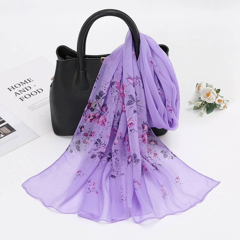 Women's Fashion Ditsy Floral Qiao Qi Silk Scarves