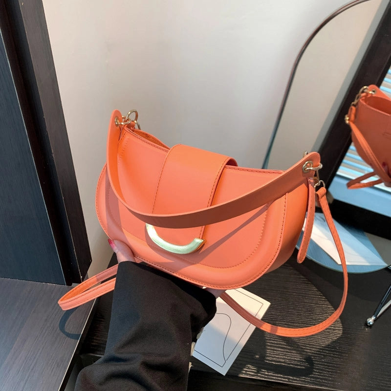 Women's All Seasons Pu Leather Solid Color Streetwear Square Zipper Handbag