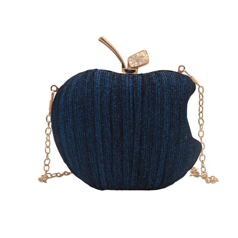 Black Gold Silver Special Solid Color Round Evening Bags