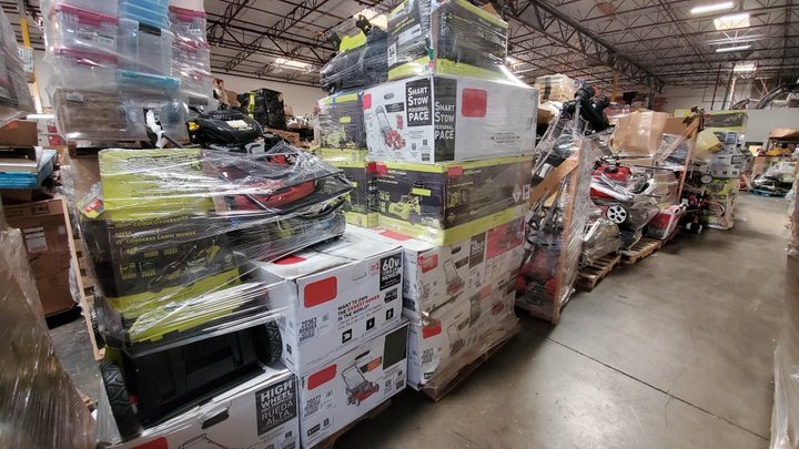 🎁2025  Amazon Customer Returns Tool Pallets Online⭐Buy 7 FOOT TALL “MONSTER” PALLETS Online