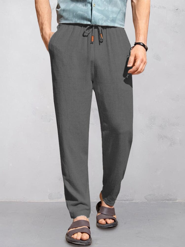 Casual Cotton Linen Straight Pants