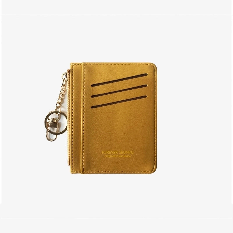 Korean Zipper Girl Coin Purse Mini Key Hook Wallet Multi-card Card Holder