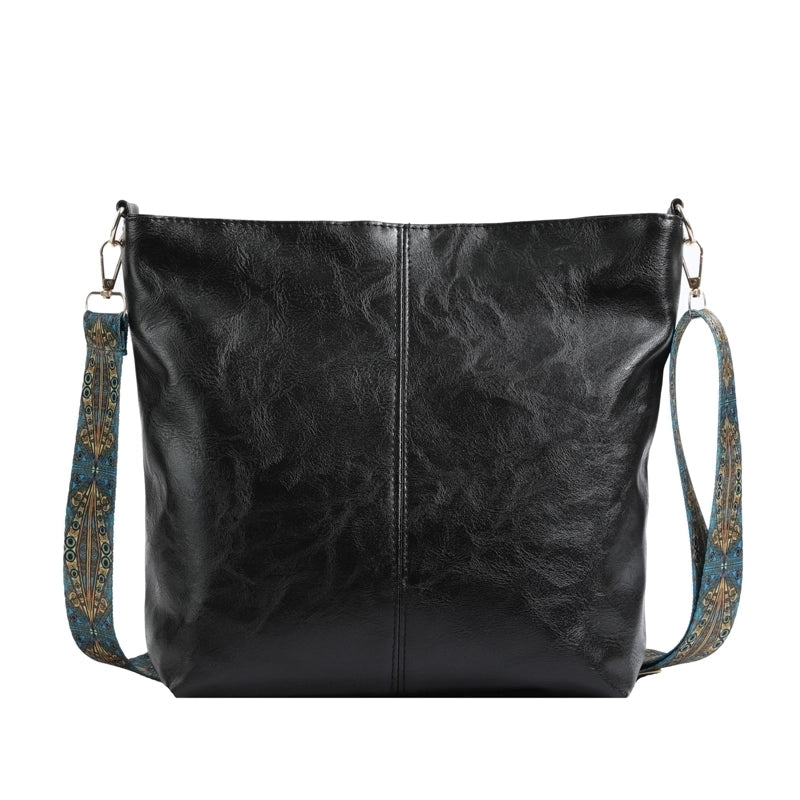 Women's Pu Leather Solid Color Vintage Style Square Zipper Underarm Bag
