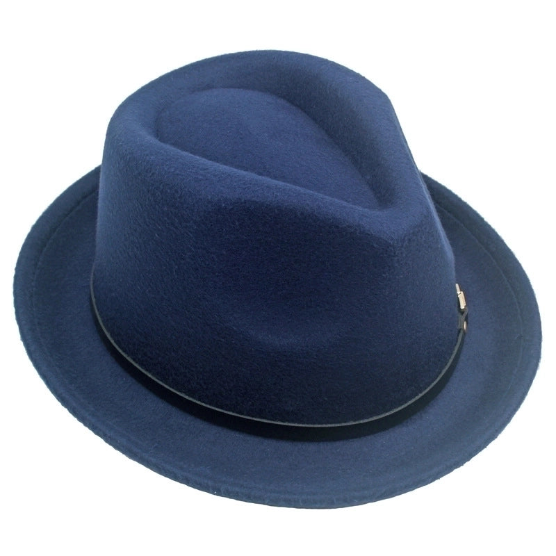 Women's Elegant Basic Minimalist Solid Color Wide Eaves Fedora Hat
