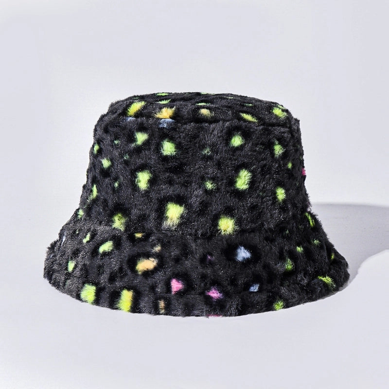 Unisex Basic Retro Classic Style Leopard Wide Eaves Bucket Hat