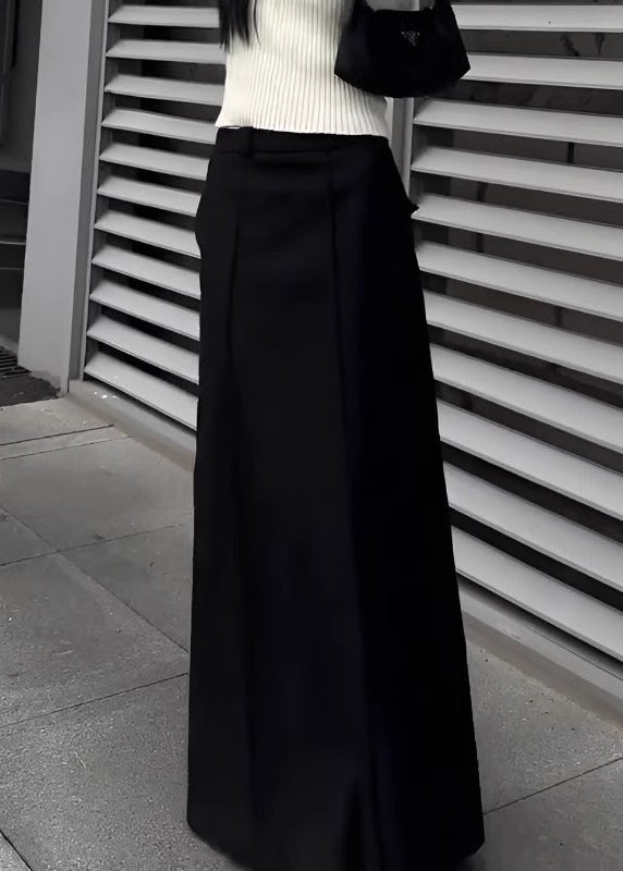 Simple White High Waist Solid Spandex Skirts Spring