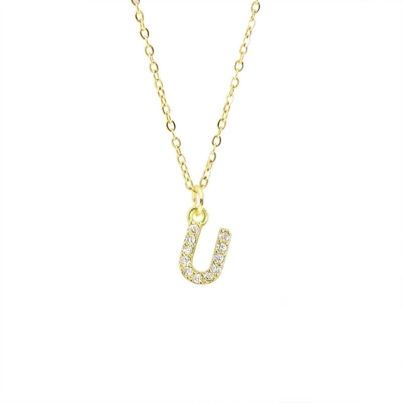 Titanium Steel Copper Streetwear Plating Inlay Letter Zircon Pendant Necklace