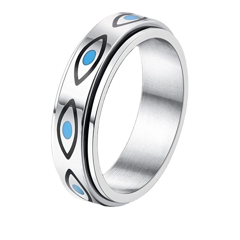 Minimalist Eye Titanium Steel Polishing Rings