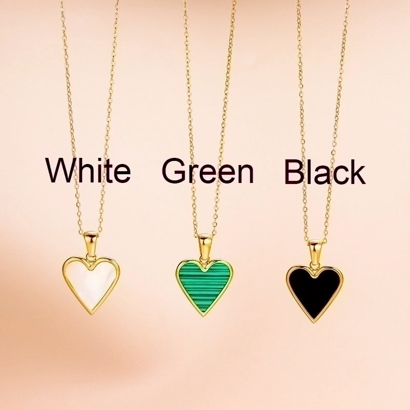 Fashion Heart Shape 304 Stainless Steel Shell 18K Gold Plated Gold Plated Stainless Steel Jewelry Sets