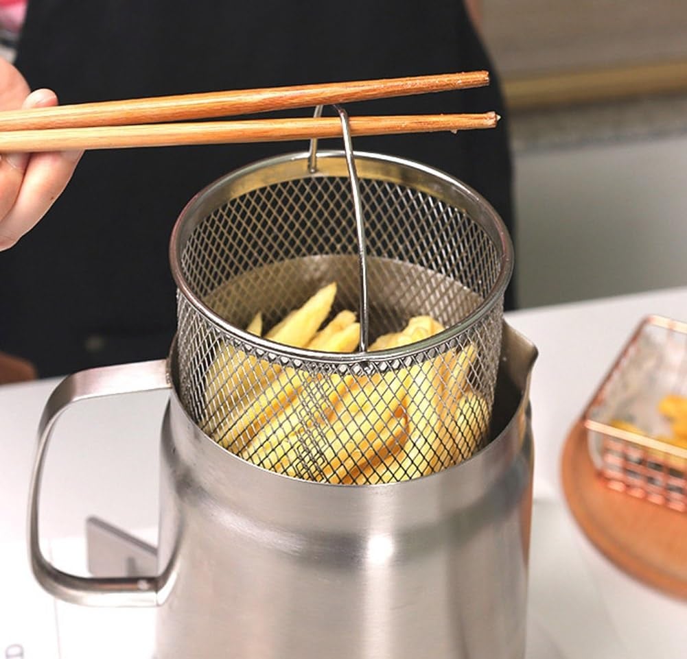 🍟2-in-1 304 Stainless Steel Multifunctional Oil Strainer Pot