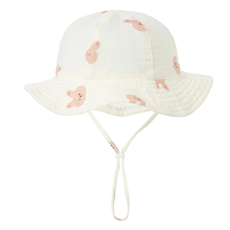 Girl's Cartoon Style Cute Sweet Heart Shape Printing Bucket Hat