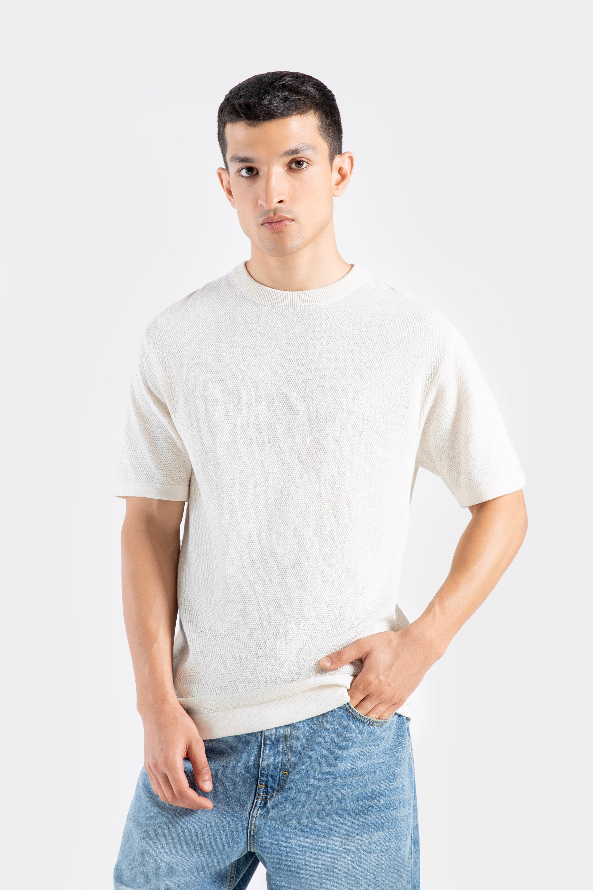 Textured T-shirt