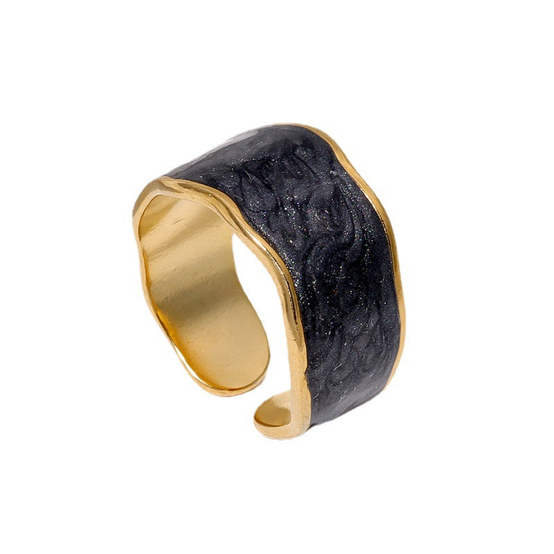 Minimalist Irregular Geometric Stainless Steel Electroplating Rings