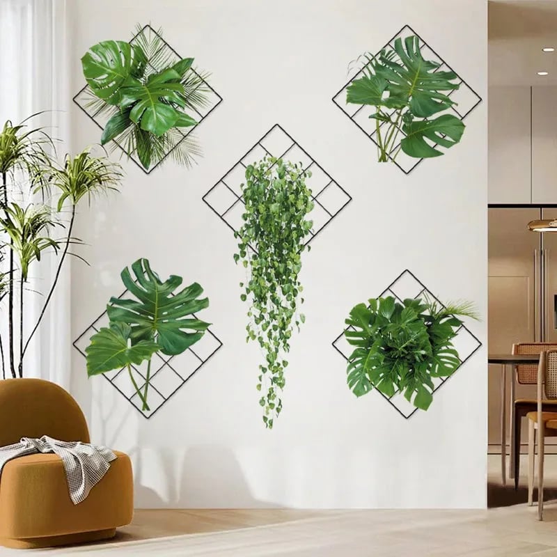 3D Green Plant Wall Sticker