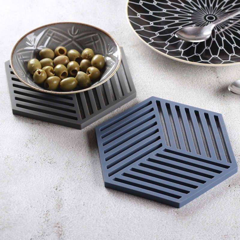 Hexagon Trivet - Denim