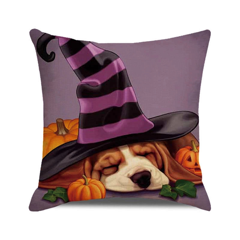 Halloween Cartoon Style Letter Dog Cat PP Cotton Couch & Sofa Decor