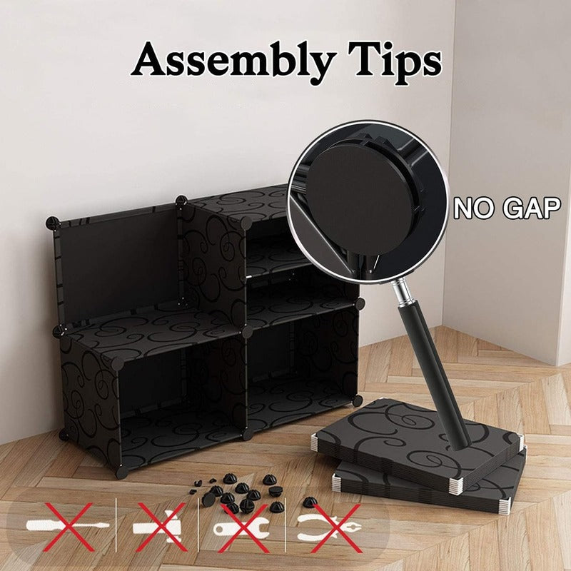 2 Column 4 Door Shoe Rack. 7 Layer. Dust proof Shoe Cabinet with Doors