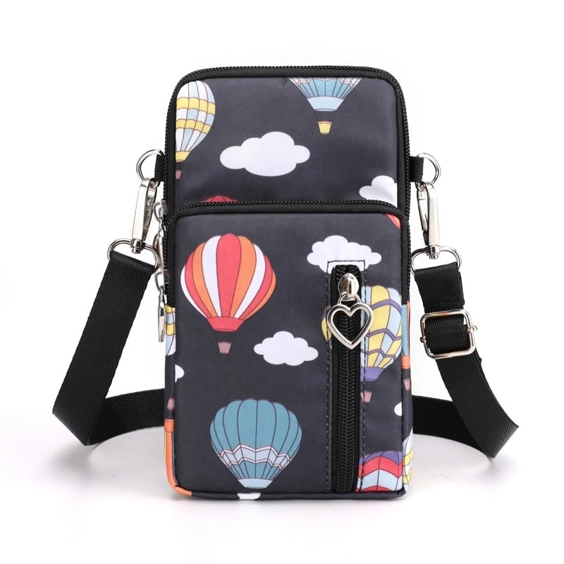 Women'S Nylon Solid Color Fashion Zipper Phone Wallet