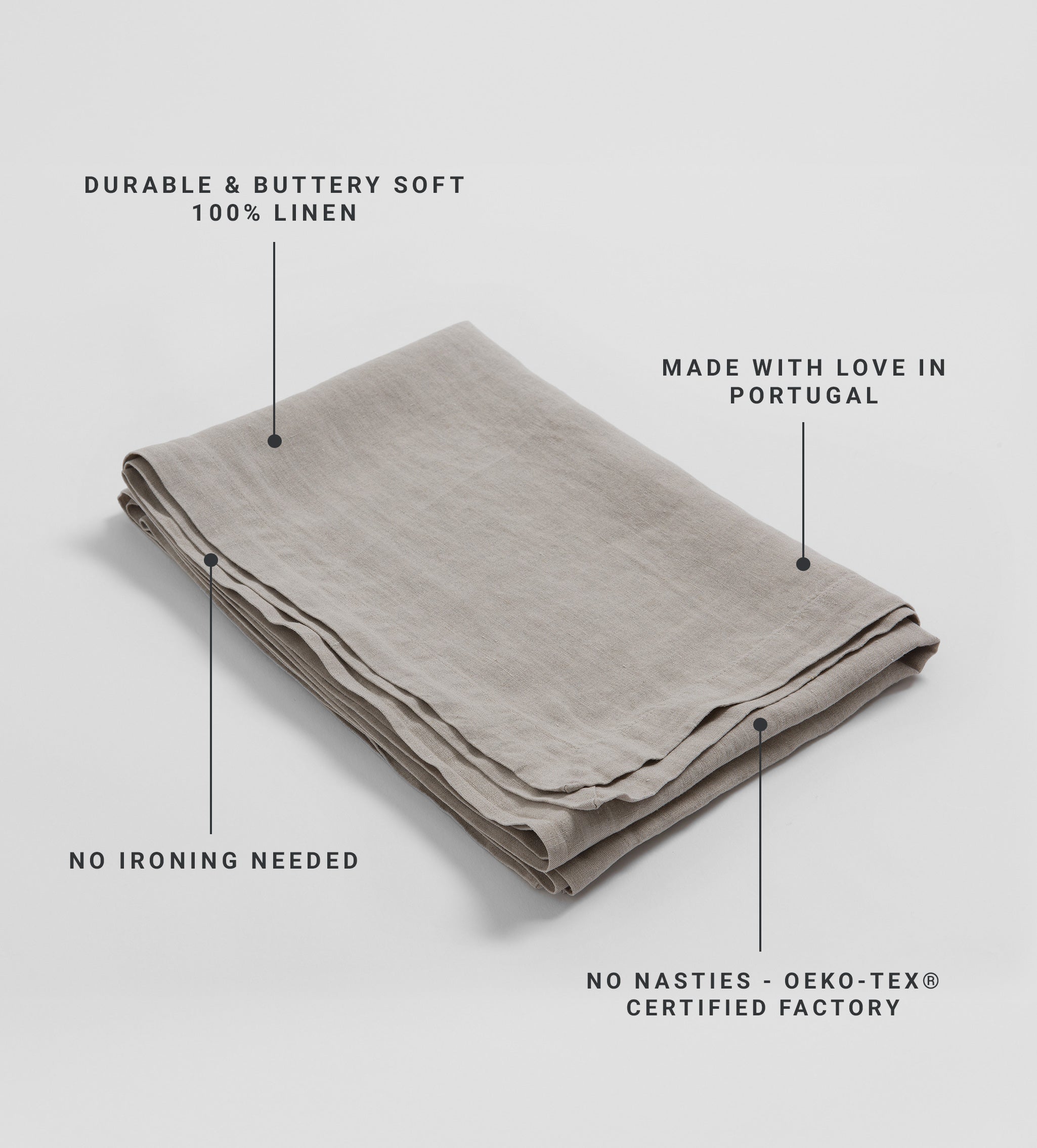Natural 100% Linen Table Runner