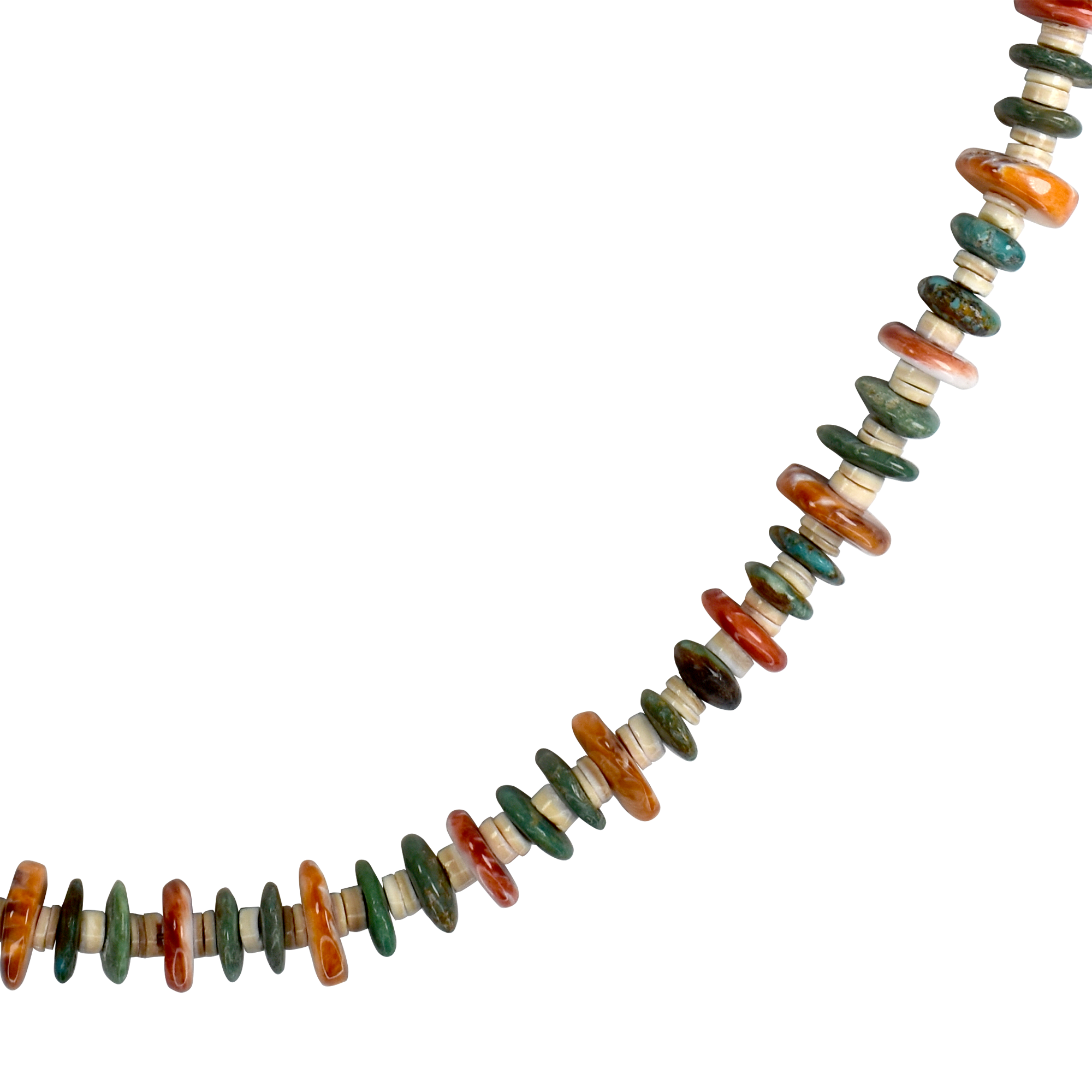 Spiny Oyster and  Necklace with Heishi Beads