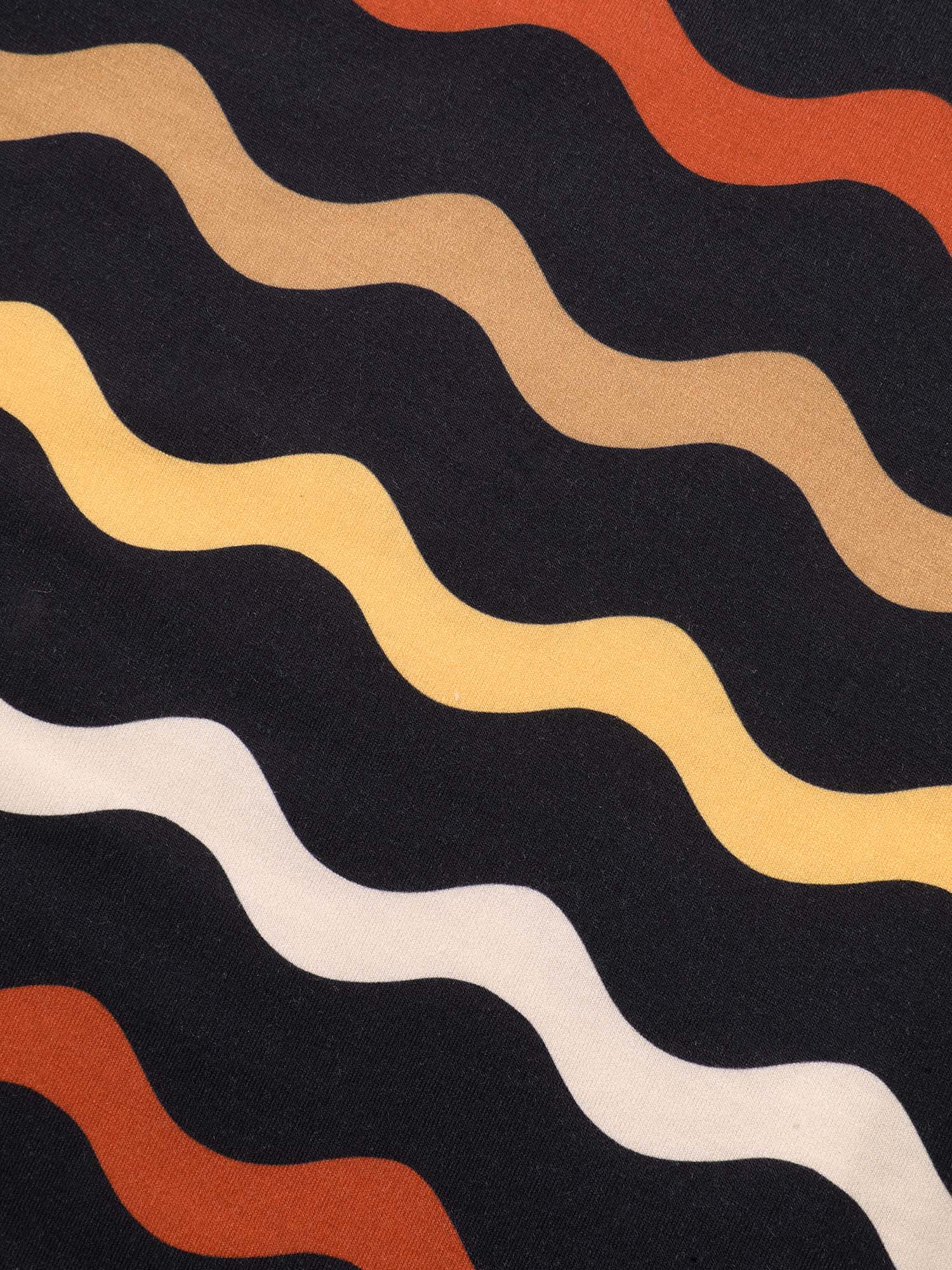 Round Neck Contrast Striped Midi Dress