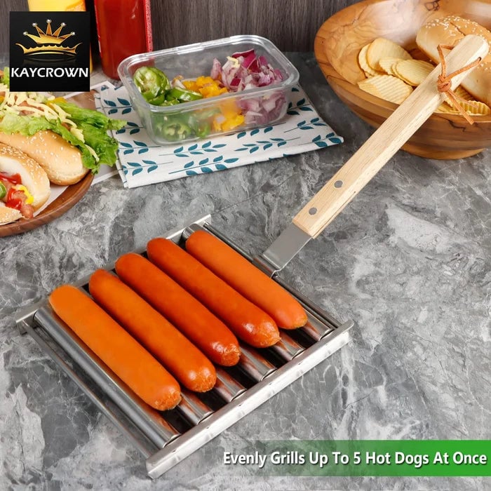 🔥Hot Sale 49% Off –Hotdog Roller Stainless Steel Sausage Roll Rack