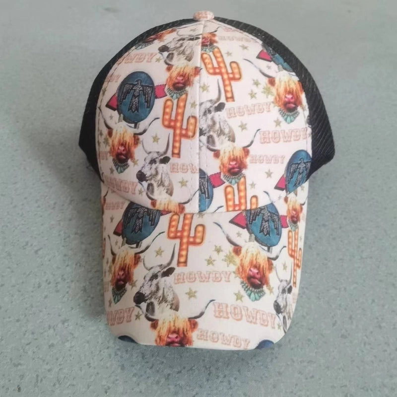 Unisex Casual Minimalist Stripe Lattice Flower Curved Eaves Baseball Cap