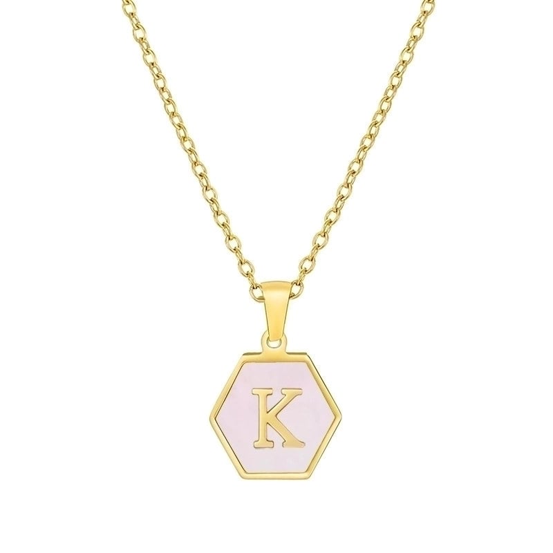 Modern Style Letter 304 Stainless Steel 18K Gold Plated Plating Stainless Steel Necklaces