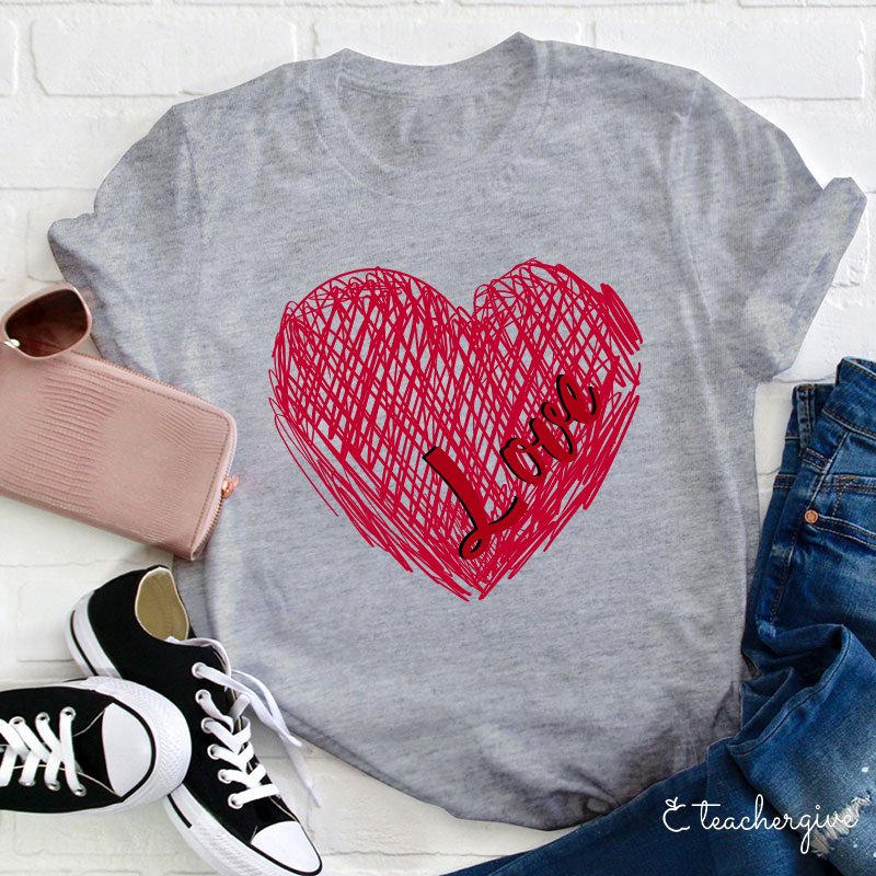 Love Heart Teacher T-Shirt