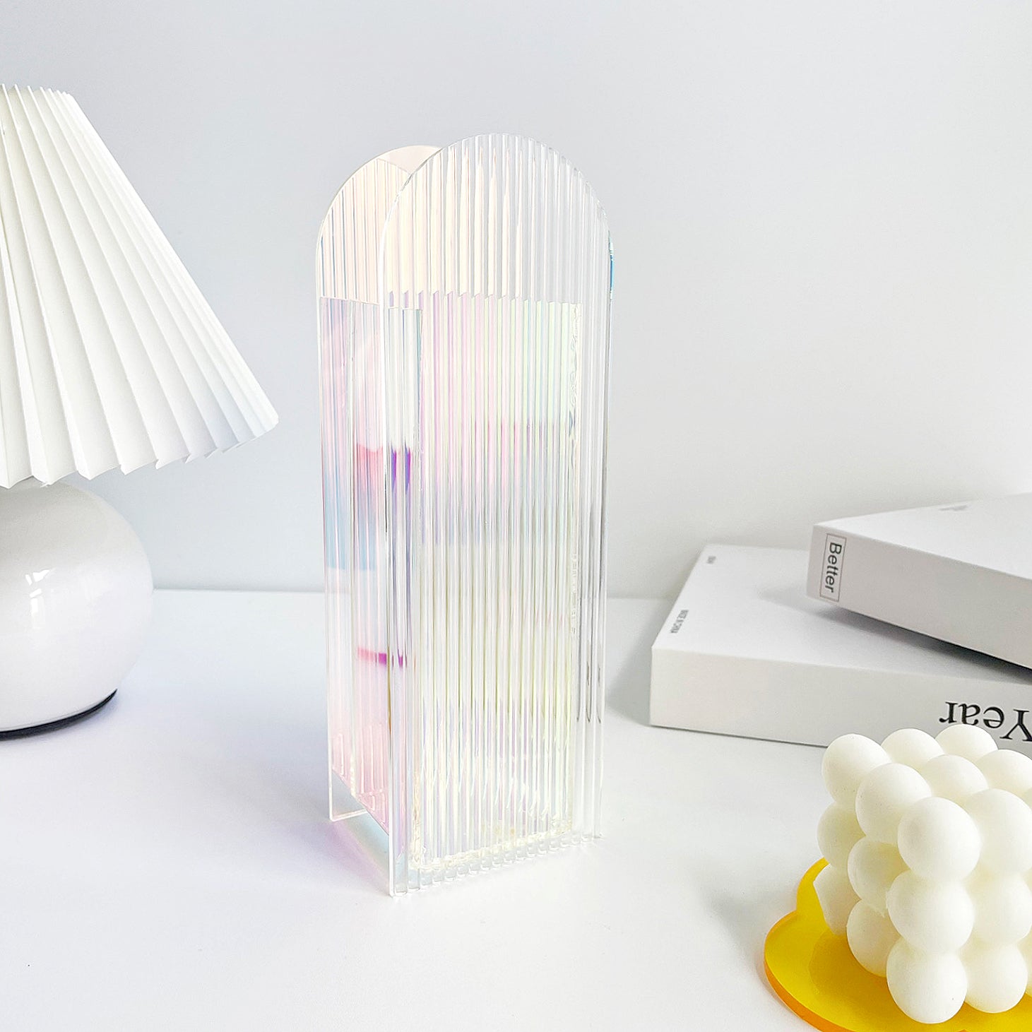 Color Refracted Ripple Vase