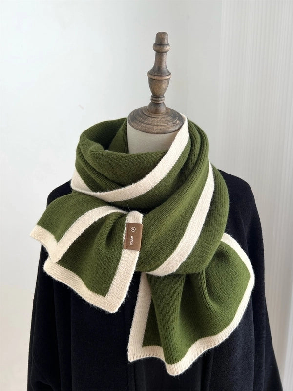 Women's Basic  Color Block Knit Scarf