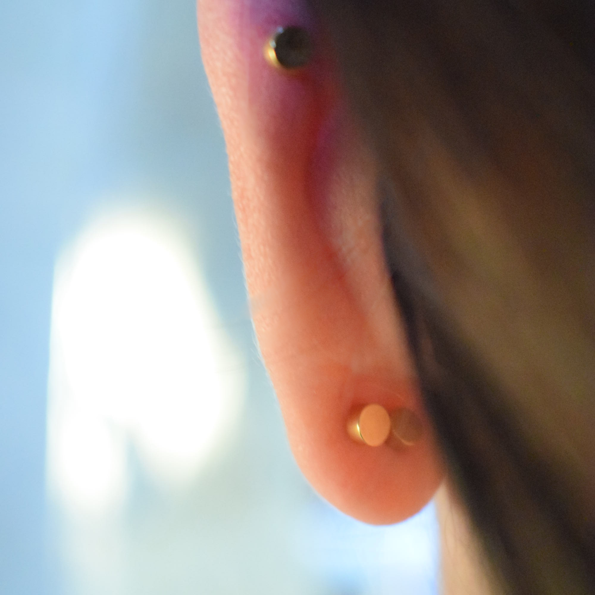 8mm Double studs - Gold